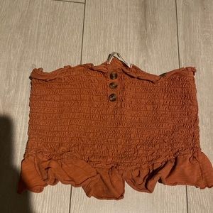 Free People ruched crop top